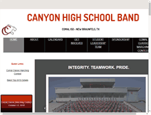 Tablet Screenshot of canyonband.org